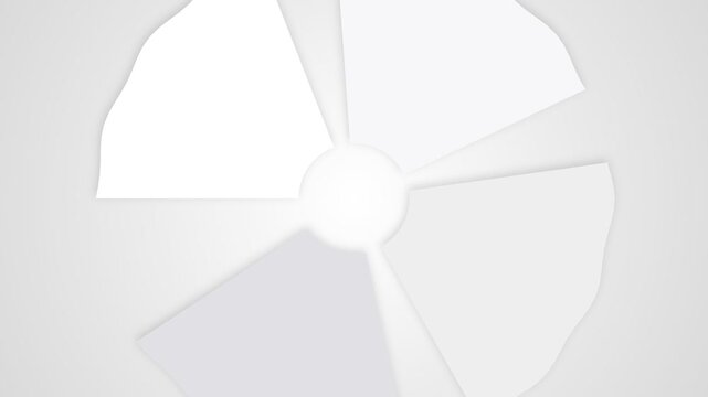Minimalist circular infographic design with five distinct segments displayed