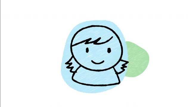 An animated hand-drawn avatar of a confident modern woman with a neat short haircut bob. Great for professional female profiles, corporate businesswomen, hair salons, and user accounts. 