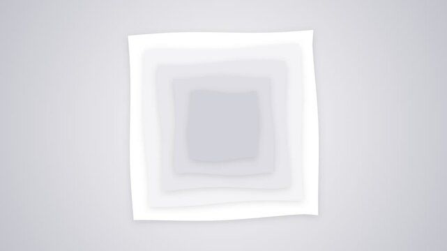 Minimalist composition of concentric white and grey squares on a gradient