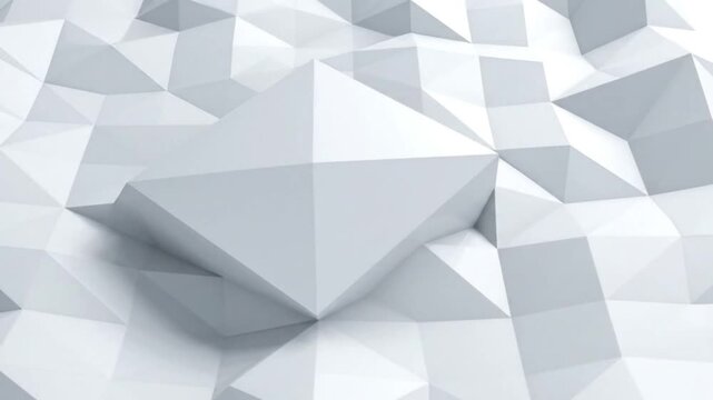 Abstract geometric background with white low poly triangular texture pattern