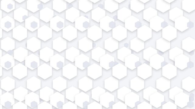 Abstract white background with a modern geometric hexagonal pattern design