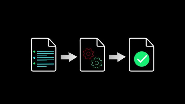 Automated document processing workflow for seamless file conversion, data extraction, validation, approval, and secure digital management, helping businesses reduce manual work