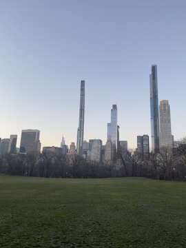 new york city skyline from Central Park in 2021