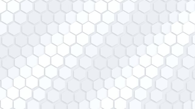Abstract white geometric background with a repeating 3d hexagonal pattern