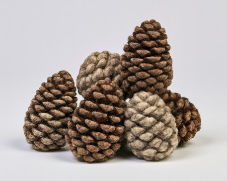 Stacked Pine Cones in Earthy Tones