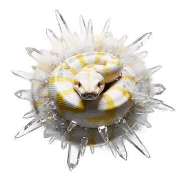 Albino Python Crystal Burst