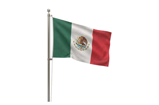 Mexican Coat of Arms Standard Mounted on Steel Mast