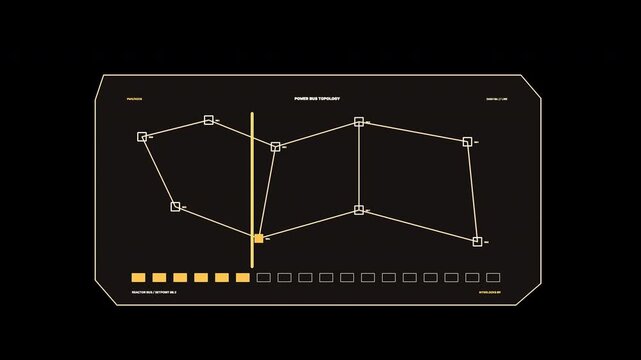 Futuristic Spaceship Power Bus HUD Seamless Loop