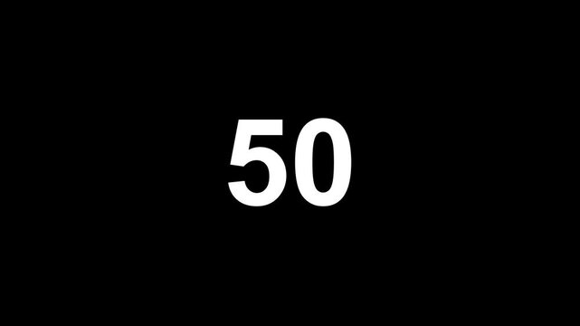 Random numbers flashing on black background