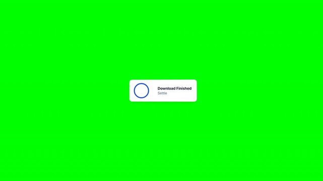 Download file button loading progress on green screen