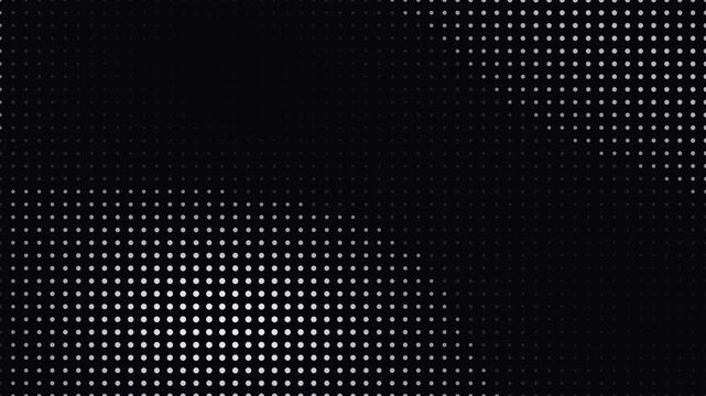 Abstract monochrome dot pattern with diagonal gradient light and shadow