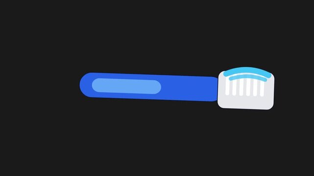 Animated blue toothbrushes floating