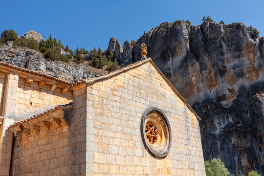 Hermitage of San Bartolom&eacute; in the R&iacute;o Lobos canyon, Soria, Castile and Le&oacute;n, Spain