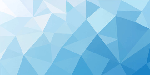 Fototapeta premium Light blue gradient low poly geometric polygon abstract background texture template vector illustration design