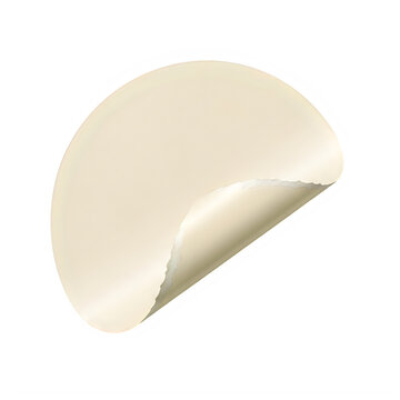 Simple cream-colored fabric or paper folded into a smooth wave shape