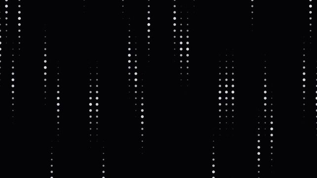 Abstract background featuring white vertical lines of dots on black space
