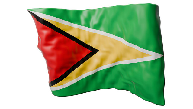 Premium Guyana Airborne Flag Creative Composite Element