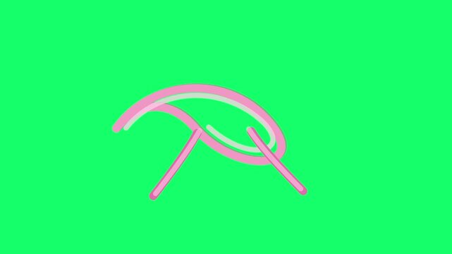 Animated pink leaf line art pattern