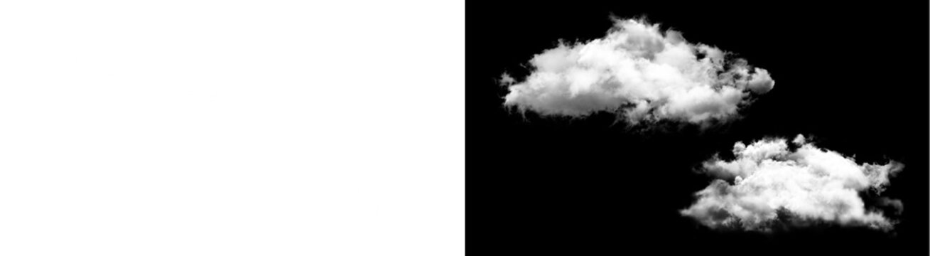 PNG image of Fluffy white cumulus clouds with realistic texture and natural lighting isolated for digital design projects rendered on transparent background