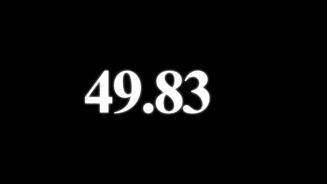 Minimalist number nine point four two on black background