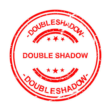 Double shadow watermark stamp with stars illustration