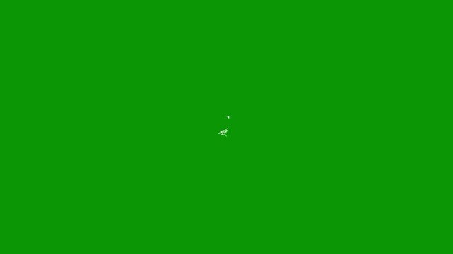 Turbulent black ink flowing and blooming, liquid watercolor stains spreading naturally across a pure green screen background, organic splatter reveal, abstract cinematic transition, 4k video
