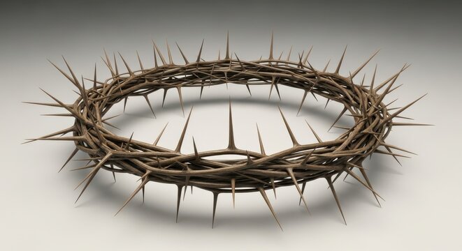 Crown of thorns worn by jesus christ in biblical depictions