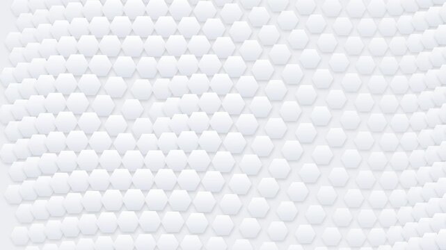 Abstract white background with a repeating pattern of soft rounded hexagons