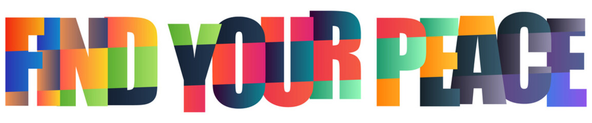 Colorful typography design with find your place text in modern font © Mahadi