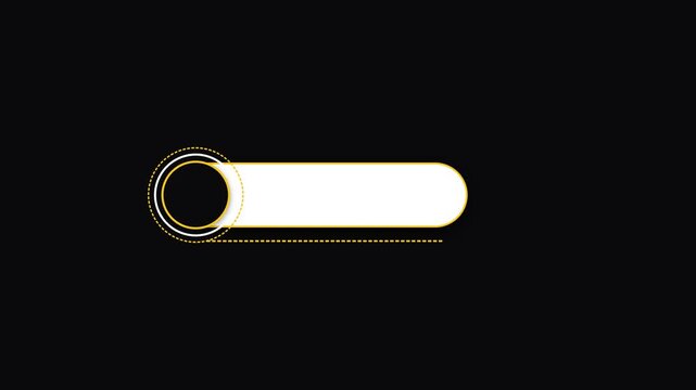 Minimalist yellow and white lower third graphic design on black background