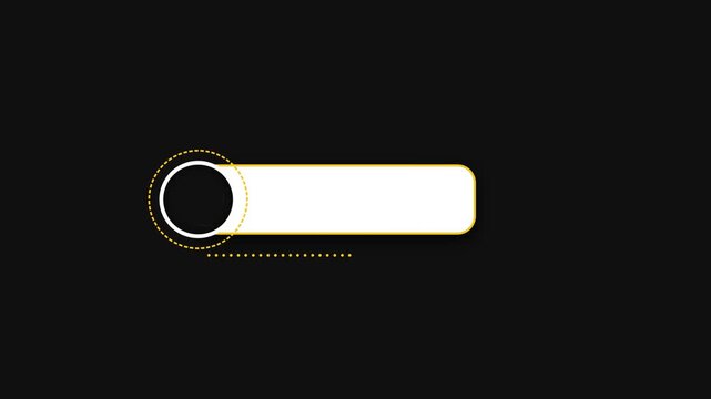 Minimalist graphic element featuring a circular icon and a rectangular box