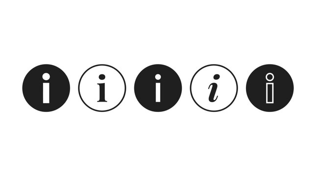 Information icon in flat style. Basic vector symbol illustration. Information, icon set featuring info button vector illustration.