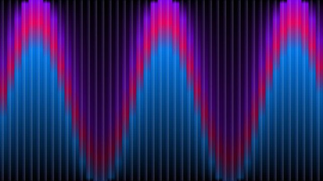 Vibrant pixel art wave pattern with blue and purple color gradients