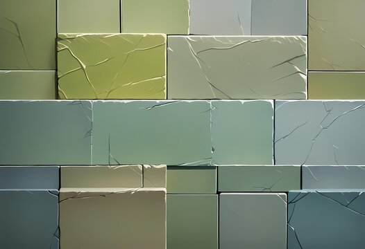 Aged Green Limewash Wall
