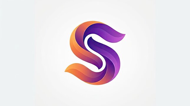3D gradient letter S with vibrant colors.