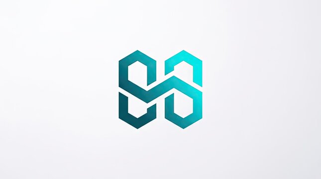 Cyan geometric interlocking hexagon logo icon.