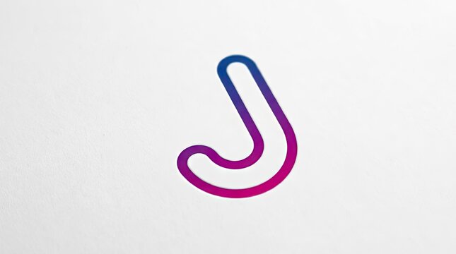 Minimalist purple cursive letter J logo icon.