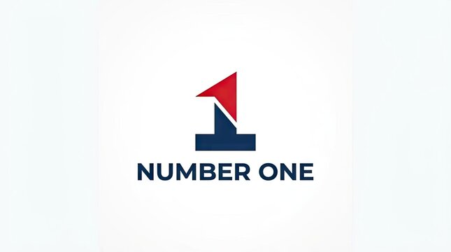 Number one logo with red and blue elements.