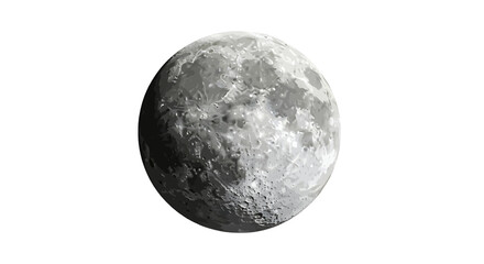 Obraz premium Vector illustration of detailed realistic moon surface on a transparent background