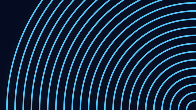 Blue Concentric Arcs Abstract Background