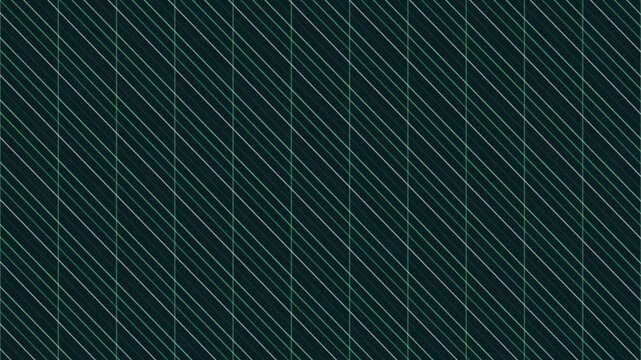 Abstract dark green background with diagonal golden lines and grid pattern motion graphics.