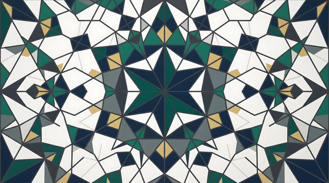 Abstract Geometric Mosaic Tessellation Pattern
