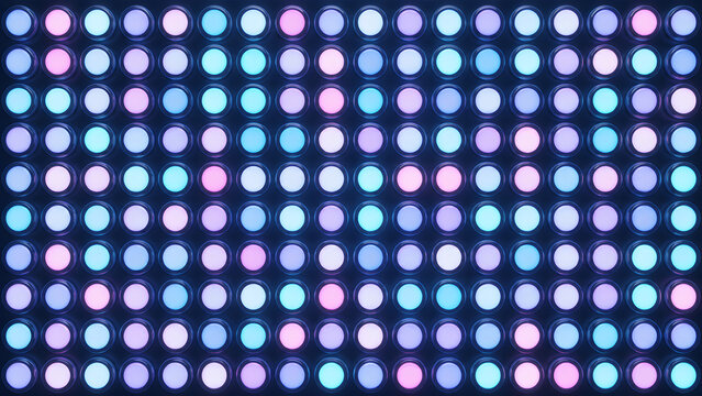 glowing dot circle grid array in pink blue and purple color technology digital pattern background element wallpaper