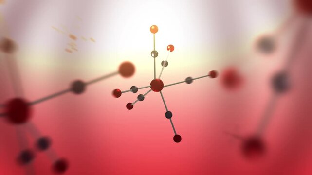 Chromium Carbonyl Molecule or Compound 3D Animation 2