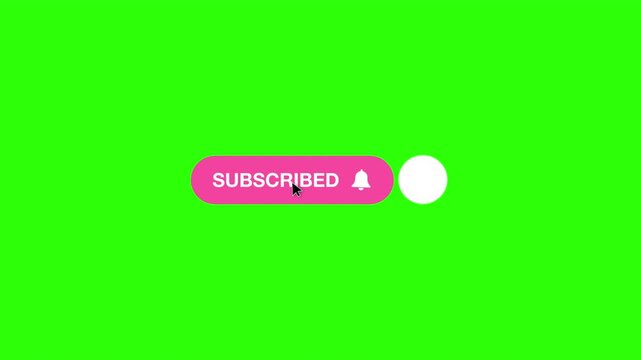 new youtube subscribe and like button animation on green screen, latest youtube subscribe button animation with green background, 4k video