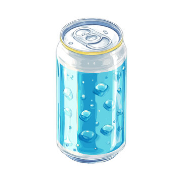 Detailed watercolor painting of Electrolyte Drink, isolated on white background