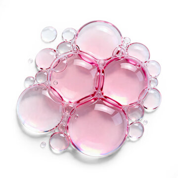 Futuristic pink molecular structure representing scientific innovation in cosmetics, skincare research, and bioengineering, concept for beauty, dermatology and cosmetic formulation.