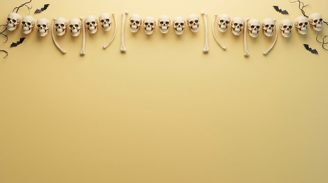 Spooky skull garland halloween decoration