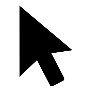 Black mouse cursor arrow icon vector illustration