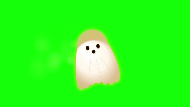 Cute ghost character animation for halloween projects